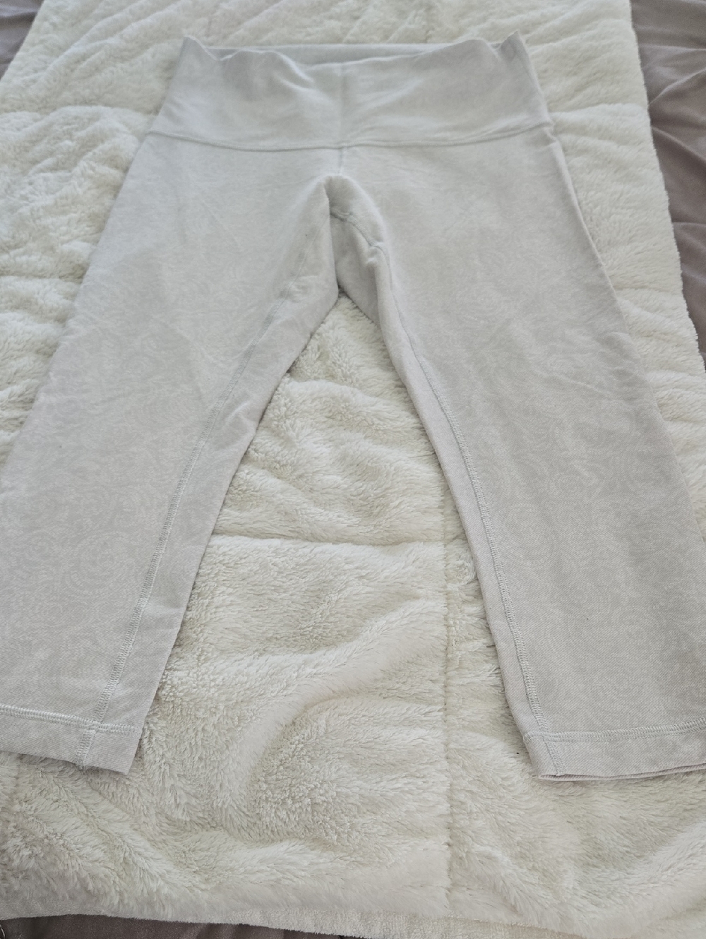 lululemon athletica Light Gray Capri Leggings
